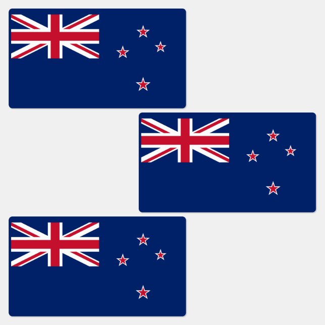 New Zealand Flag Labels (Group)