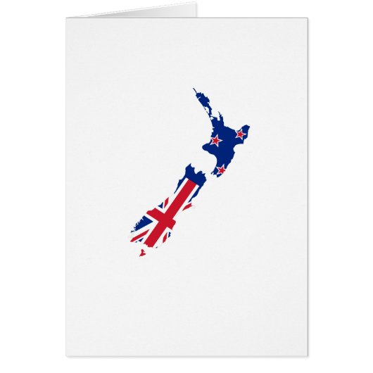 New Zealand flag map Cards (Front)