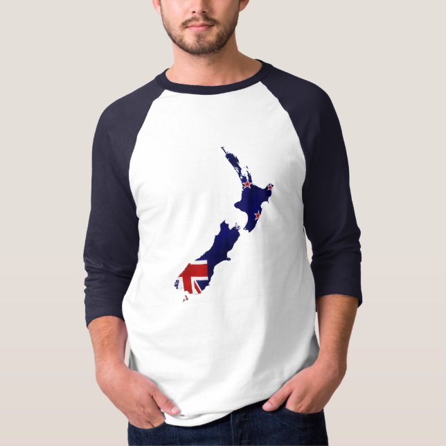 New Zealand Flag Map Shirt (Front)
