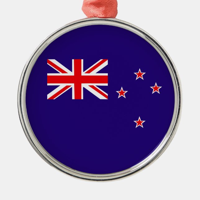New Zealand flag Metal Ornament (Front)