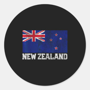 New Zealand Flag National Pride Roots Country Fami Classic Round Sticker