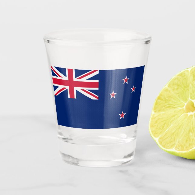 New Zealand Flag (NZ) Shot Glass (Front)