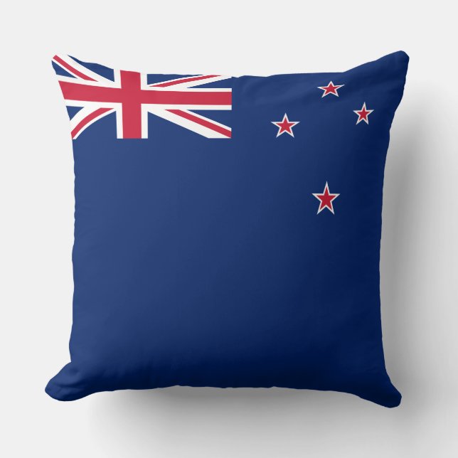 New Zealand Flag (NZ) Throw Pillow (Front)