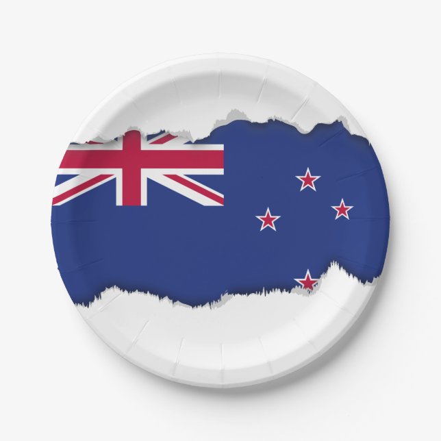 New Zealand Flag Paper Plates (Front)