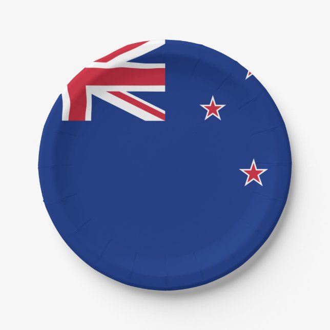New Zealand Flag Paper Plates (Front)