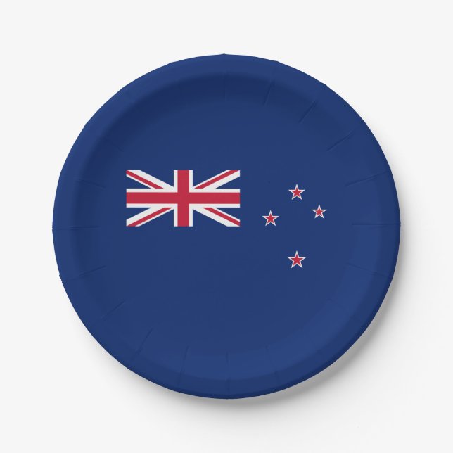 New Zealand Flag Paper Plates (Front)