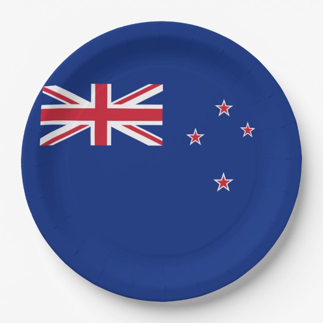 New Zealand flag Paper Plates (Front)