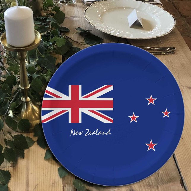 New Zealand flag plates, party, birthday /sports Paper Plates (Creator Uploaded)