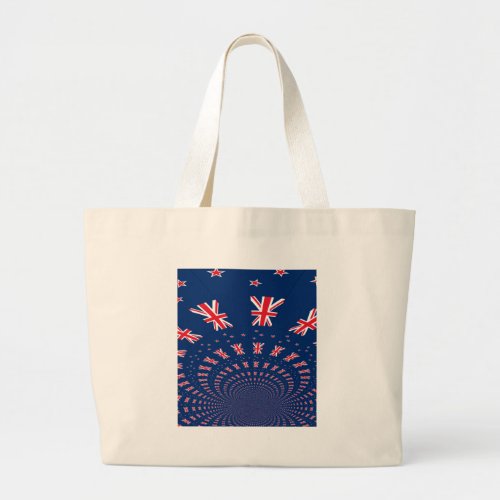 New Zealand flagpng Large Tote Bag