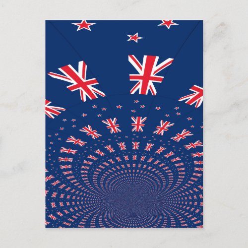 New Zealand flagpng Postcard