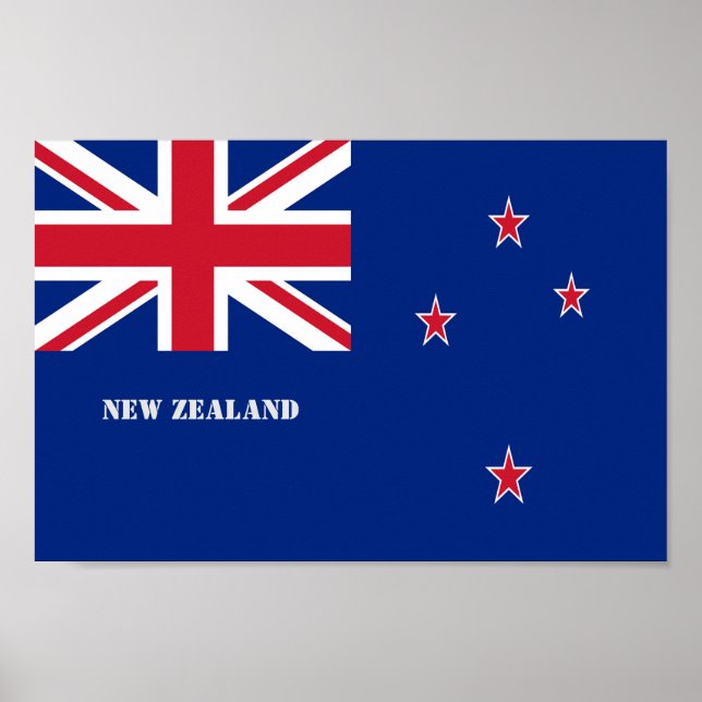 New Zealand Flag Poster (Front)
