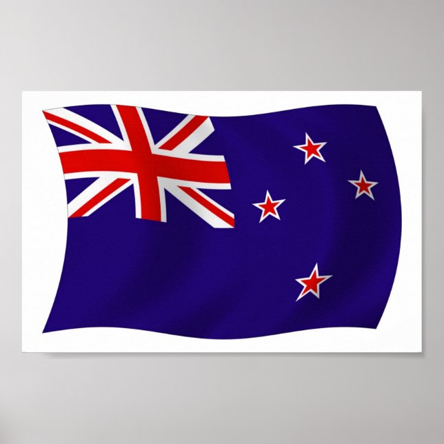 New Zealand Flag Poster Print (Front)