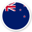 New Zealand Flag Round Sticker