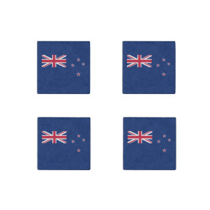 New Zealand Flag Stone Magnet
