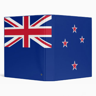 New Zealand Flag: Union Jack, Southern Cross Stars 3 Ring Binder