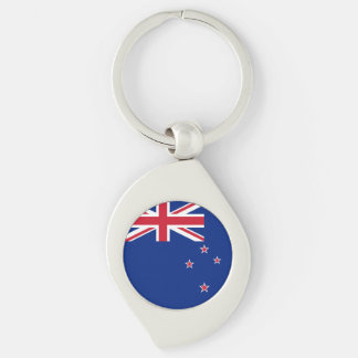 New Zealand Flag: Union Jack, Southern Cross Stars Keychain