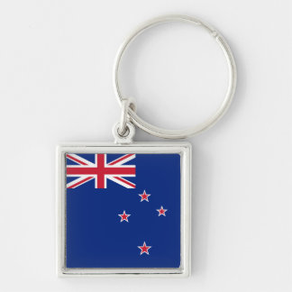 New Zealand Flag: Union Jack, Southern Cross Stars Keychain