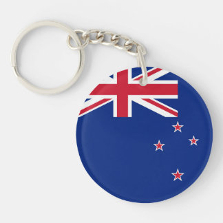 New Zealand Flag: Union Jack, Southern Cross Stars Keychain