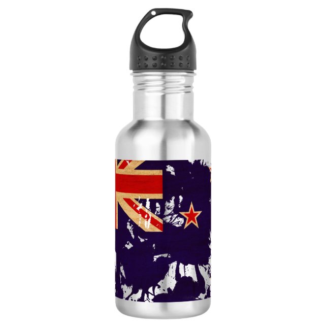 New Zealand Flag Water Bottle (Front)