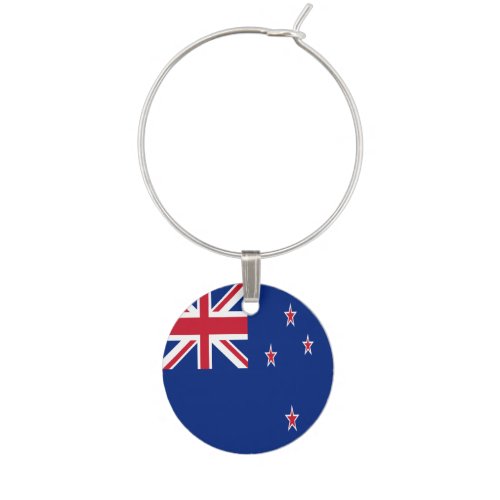 New Zealand Flag Wine Glass Charm