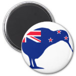 New Zealand Flag With Kiwi Silhouette Magnet at Zazzle