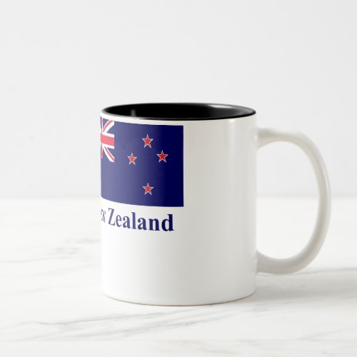 New Zealand Flag with Name Two_Tone Coffee Mug