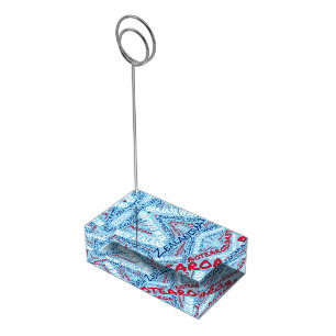 New Zealand Flag Word Cloud Place Card Holder
