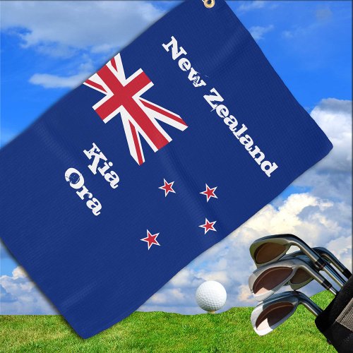 New Zealand Flag  Zealand travel holiday sport Golf Towel