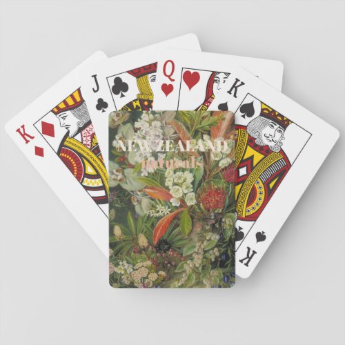 New Zealand Flowers Botanical Poker Cards