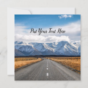 New Zealand highway Long Straight Road Travel Invitation