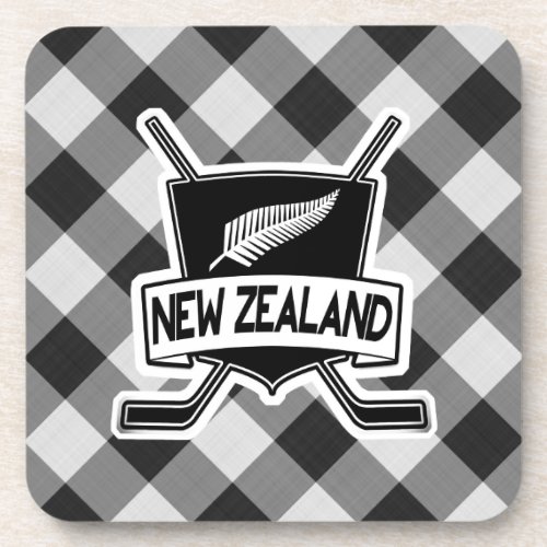 New Zealand Ice Hockey Flag Drinks Coasters