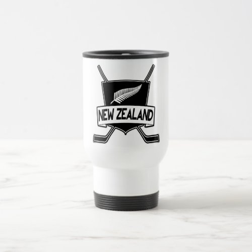 New Zealand Ice Hockey Flag Travel Mug