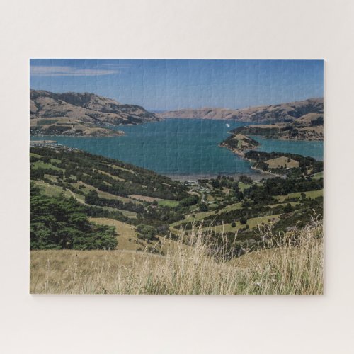 New Zealand Jigsaw Puzzle _ Akaroa ancient volcano