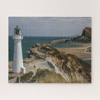 New Zealand Jigsaw Puzzle - Castlepoint lighthouse
