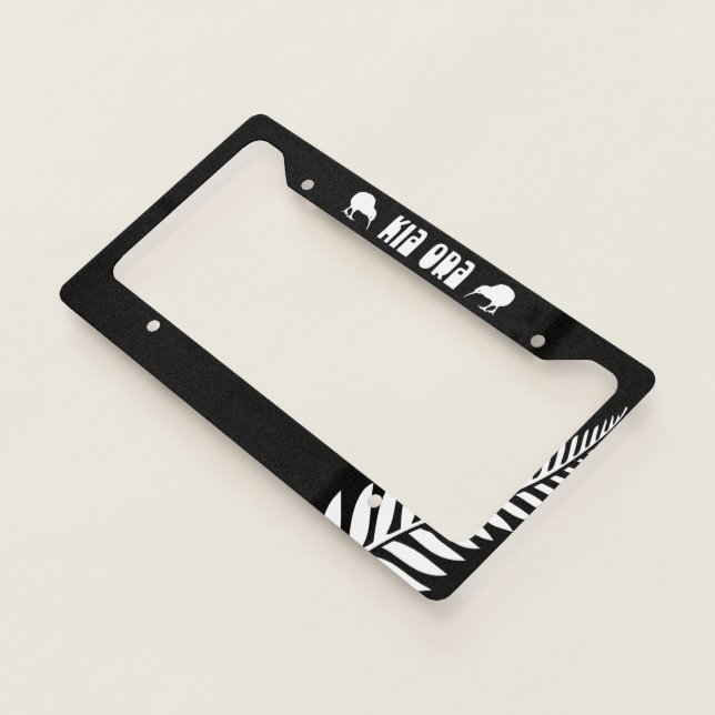 NEW ZEALAND KIA ORA PAUA LICENCE PLATE FRAME (3/4)