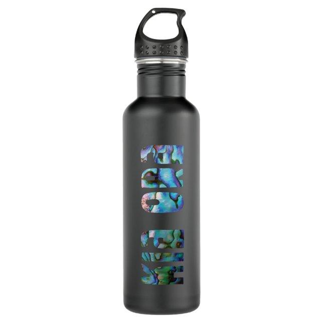 NEW ZEALAND KIA ORA PAUA STAINLESS STEEL WATER BOTTLE (Front)