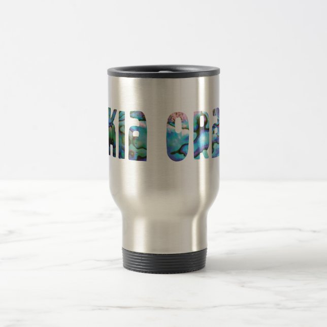 NEW ZEALAND KIA ORA PAUA TRAVEL MUG (Center)