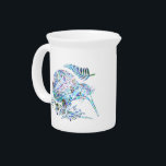 NEW ZEALAND KIWI AND FERN PAUA BEVERAGE PITCHER<br><div class="desc">Classic New Zealand kiwi bird and fern - in the vibrant colors of the Paua shell.
Make pouring yourself that cup of tea and extra pleasure with this vibrant and pleasing design.</div>