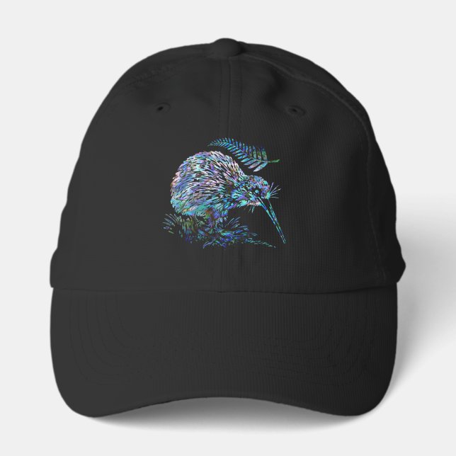 NEW ZEALAND KIWI AND FERN PAUA TRUCKER HAT (Front)