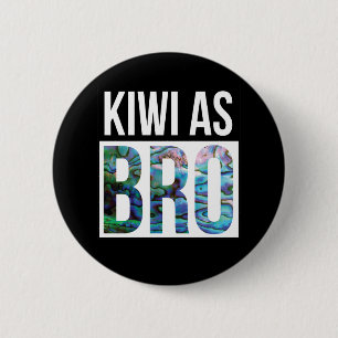 NEW ZEALAND KIWI AS BRO PAUA BUTTON