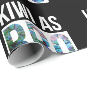 NEW ZEALAND KIWI AS BRO SIMPLE PAUA WRAPPING PAPER
