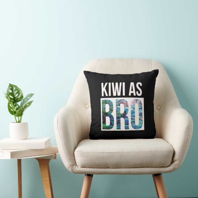 NEW ZEALAND KIWI AS SAYING THROW PILLOW (Chair)