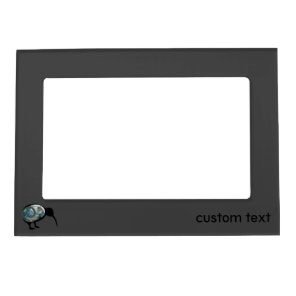 NEW ZEALAND KIWI BIRD AOTEAROA NZ PAUA GRAY KORU MAGNETIC FRAME