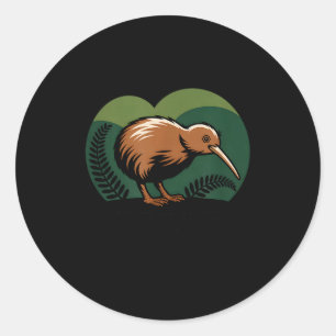 New Zealand Kiwi Bird Classic Round Sticker