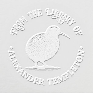 New Zealand Kiwi Bird Library Book Name Embosser