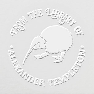 New Zealand Kiwi Bird Library Book Name Embosser