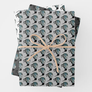 NEW ZEALAND KIWI BIRD PAUA SHELL FERN KORU NEUTRAL WRAPPING PAPER SHEETS