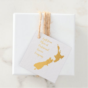 NEW ZEALAND KIWI BUSINESS NZ GOLD CUSTOM GIFT FOIL FAVOR TAGS