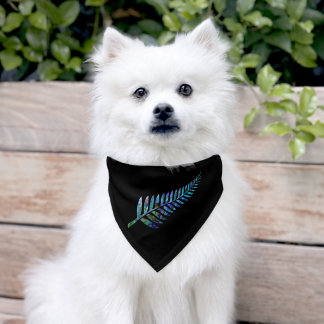 NEW ZEALAND KIWI FERN PAUA PET BANDANA COLLAR