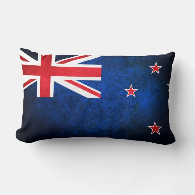 New Zealand; Kiwi Flag Lumbar Pillow (Front)